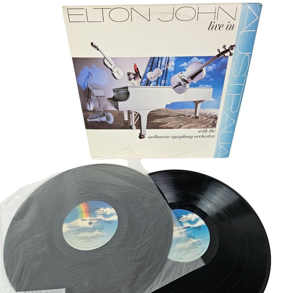 Elton John Live in Australia Vintage Vinyl LP Record Soul Pop‎ Music